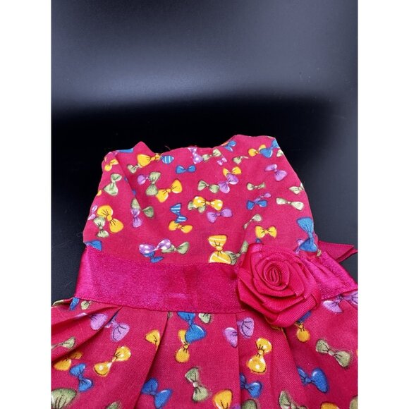 American Girl Doll 18” Gala Party Dress Bright Pink Bows Rose Sleeveless - Picture 5 of 15